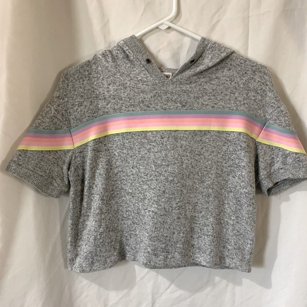 Juniors Crop Top w/ Hoodie